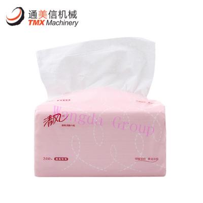 High speed facial tissue paper package wrapping machine